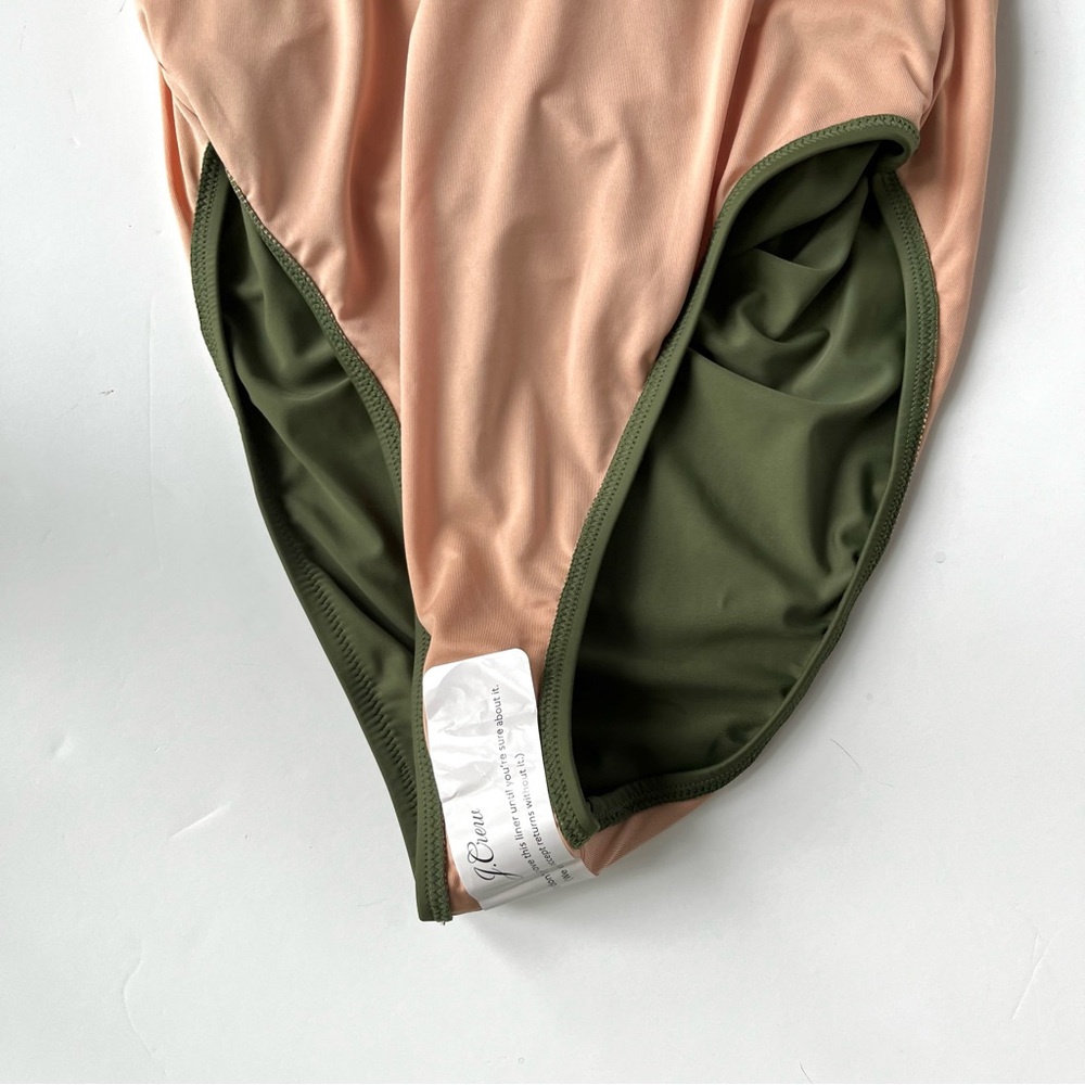 NWOT  J. Crew Ruched One Piece Swimsuit with Removable Straps Olive Gree… - Picture 11 of 12